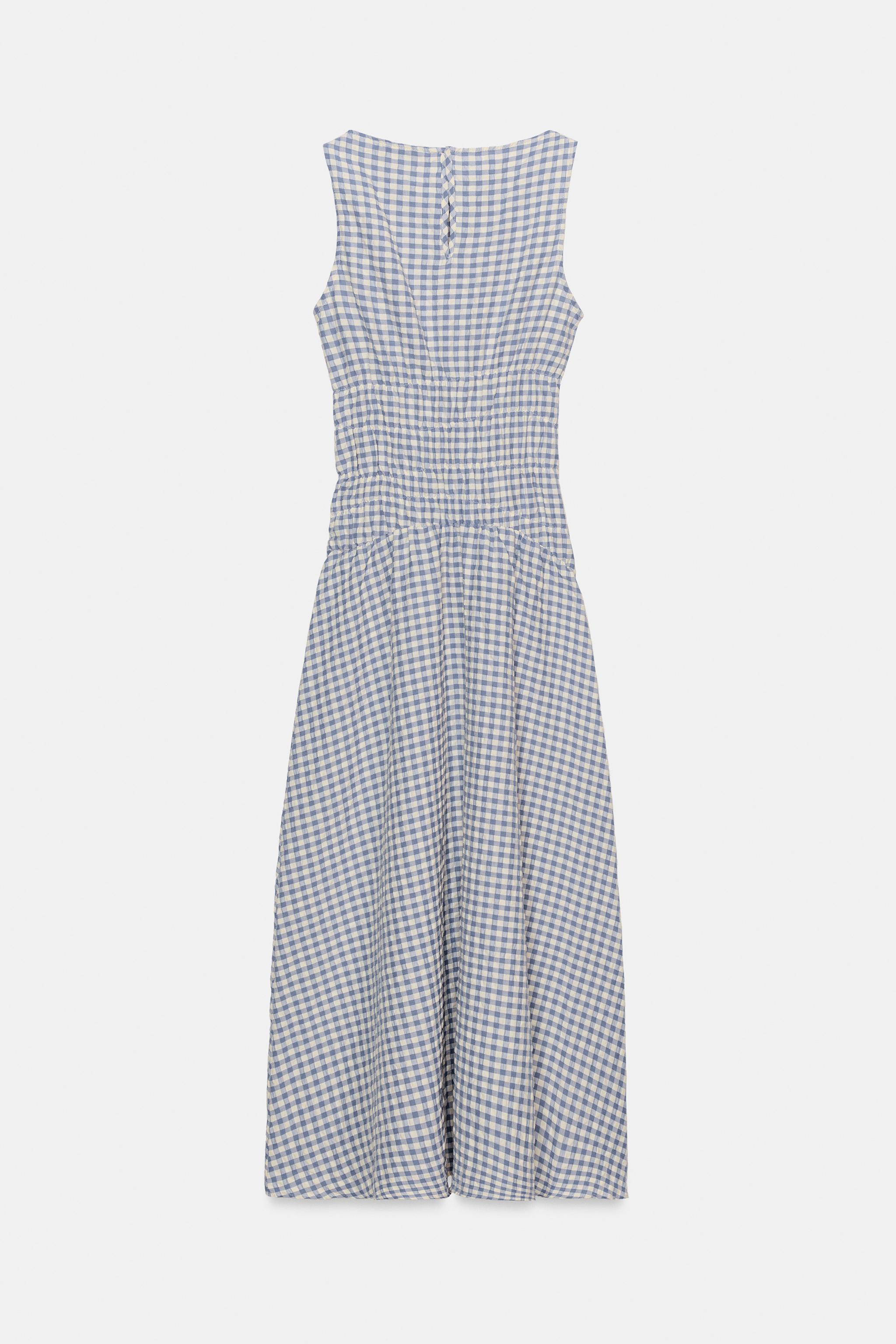 ROBE MI-LONGUE À CARREAUX VICHY